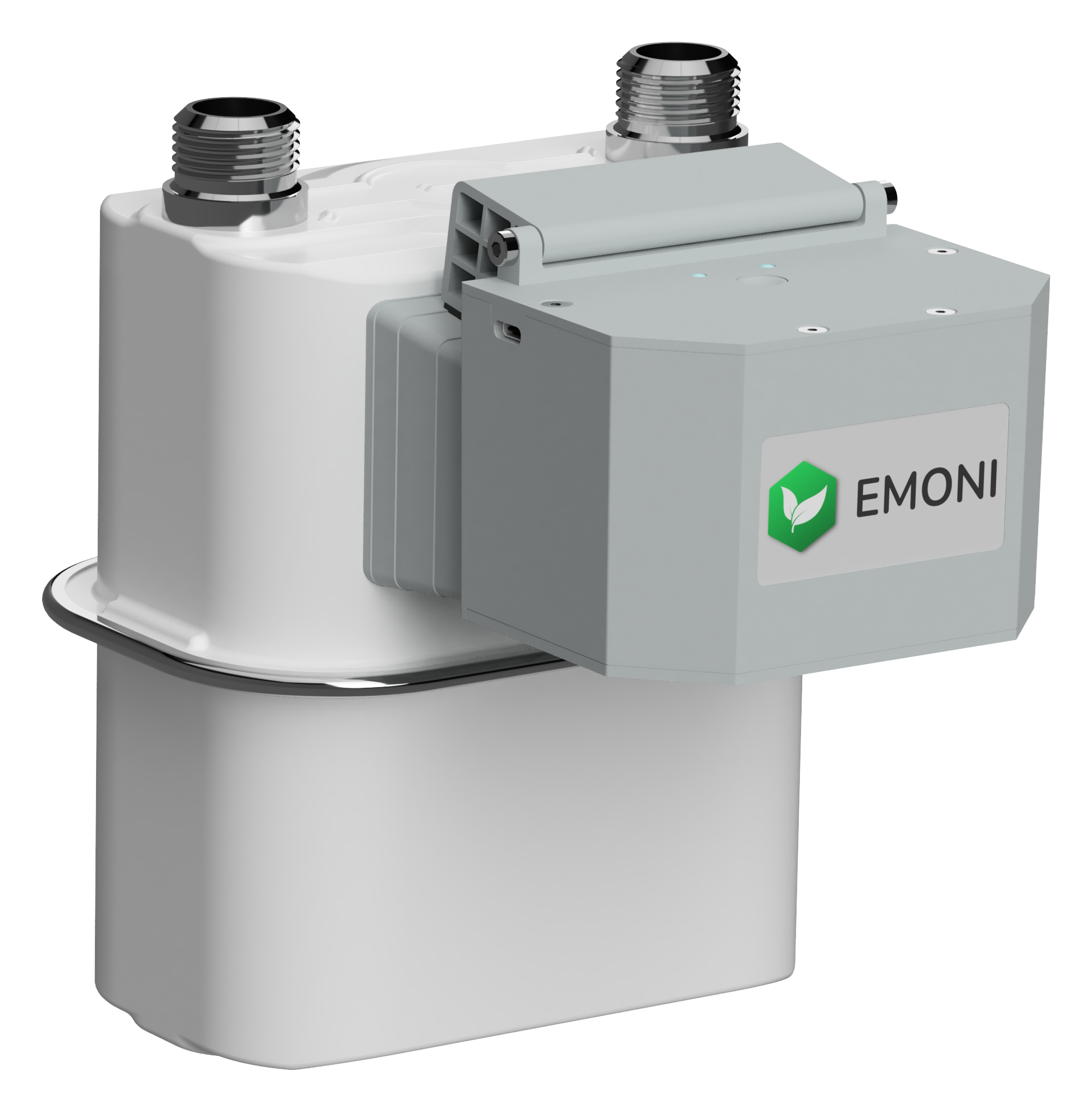 EMONI Endnode auf einem Gaszähler montiert