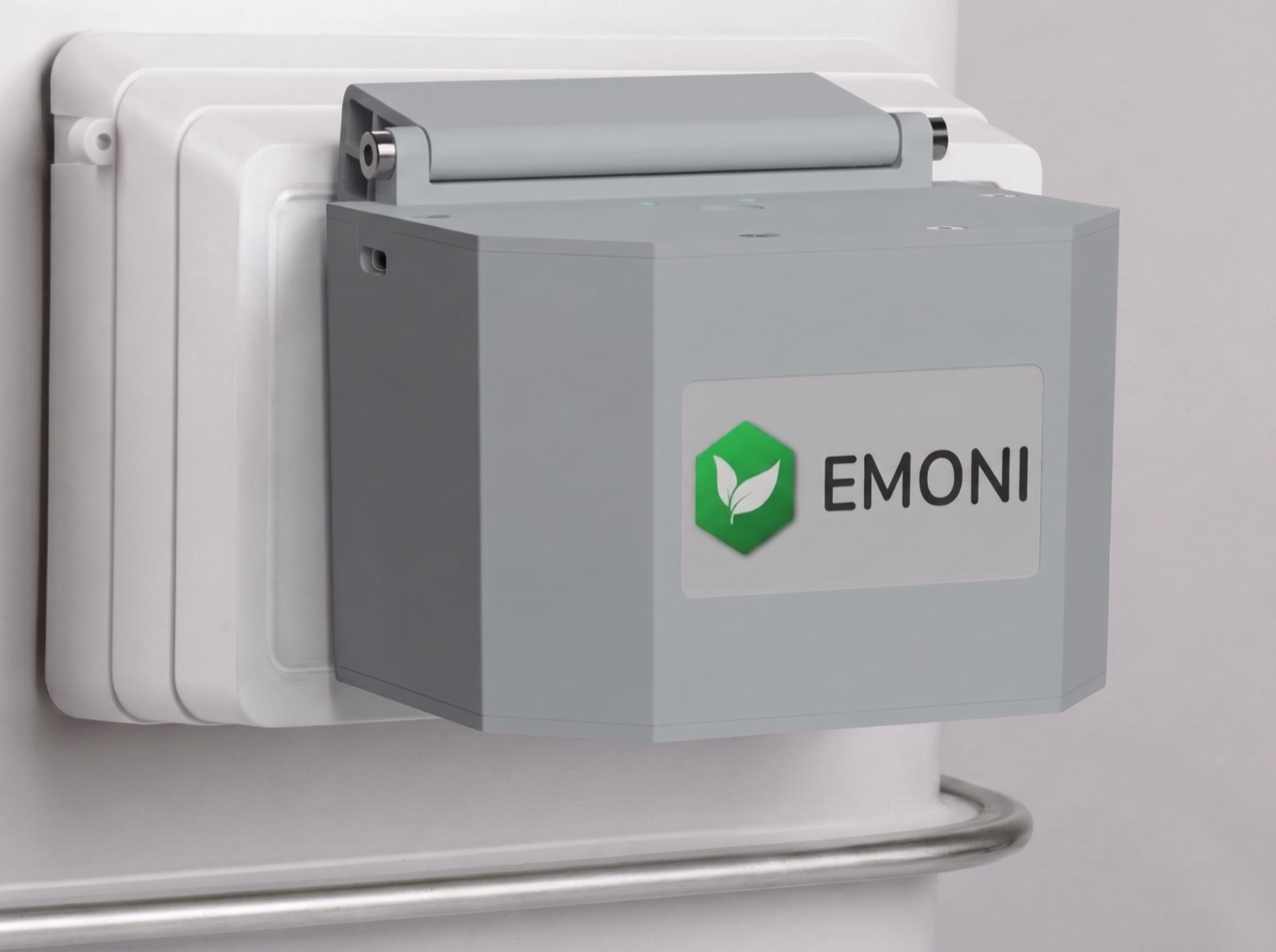 Derselbe Gaszähler mit montiertem EMONI