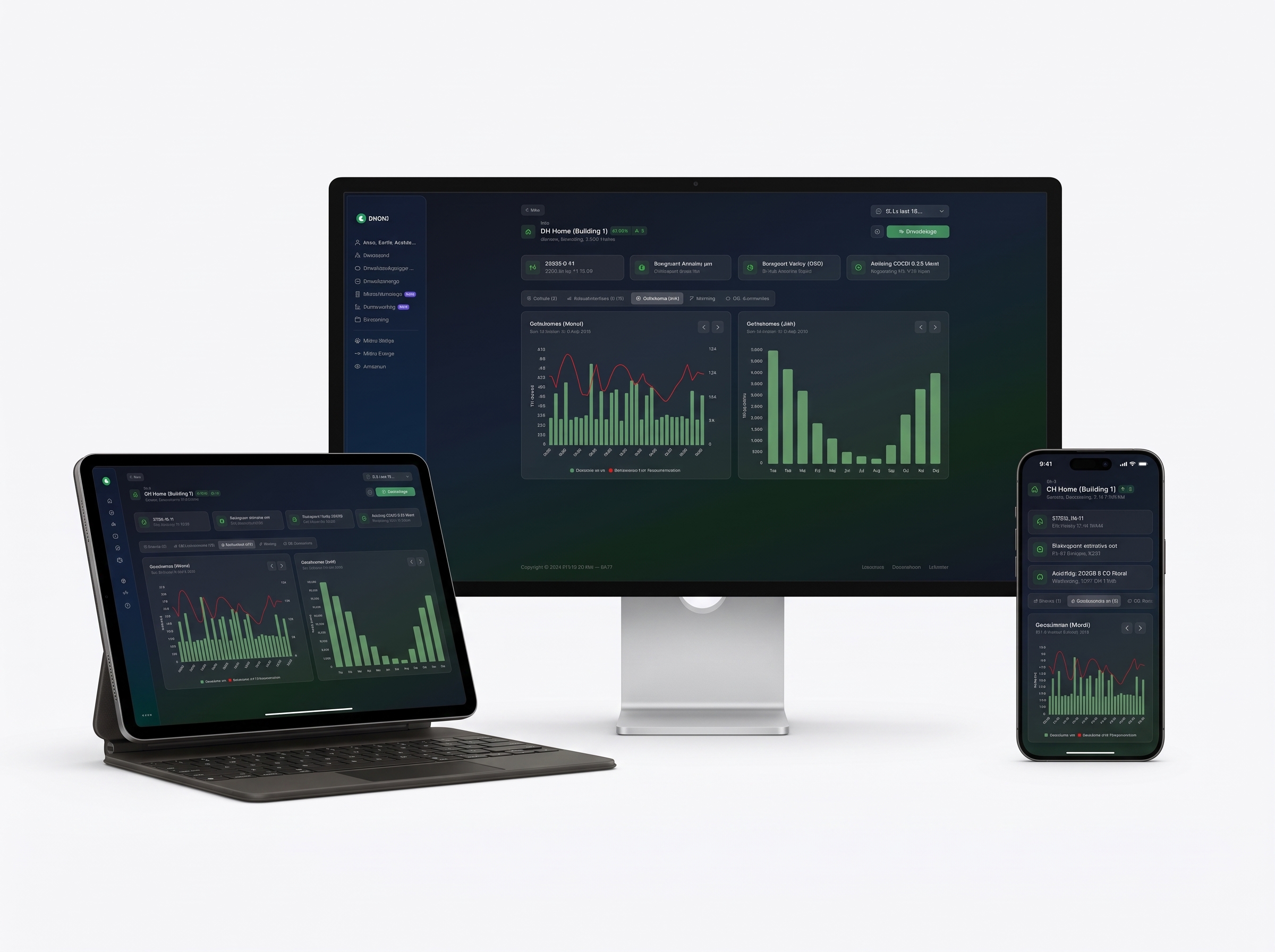 EMONI Dashboard mit Gasverbrauch